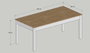 Hanah Home Mesa de comedor FRN-20082 Madera y Blanco
